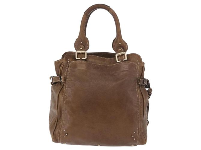 Chloé Chloe Paddington Hand Bag Leather Brown Gold - vista 3