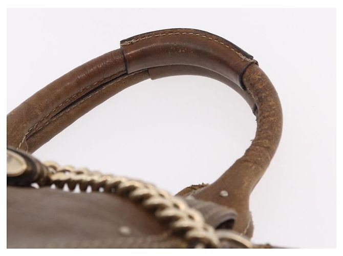 Chloé Chloe Paddington Hand Bag Leather Brown Gold - vista 8