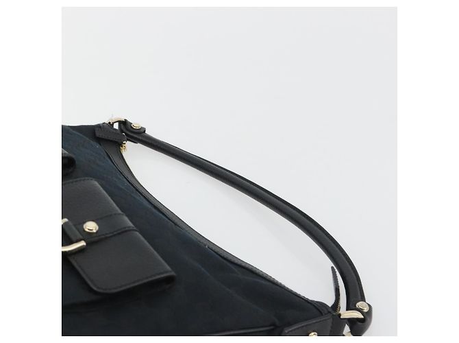 GUCCI GG Canvas Abbey Shoulder Bag Black Silver Silver 153025 - vista 14