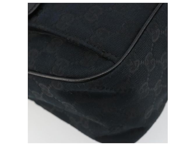 GUCCI GG Canvas Abbey Shoulder Bag Black Silver Silver 153025 - vista 15