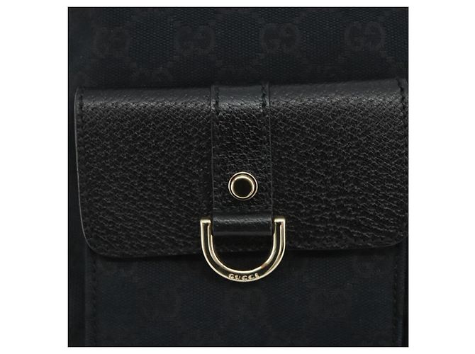 GUCCI GG Canvas Abbey Shoulder Bag Black Silver Silver 153025 - vista 18