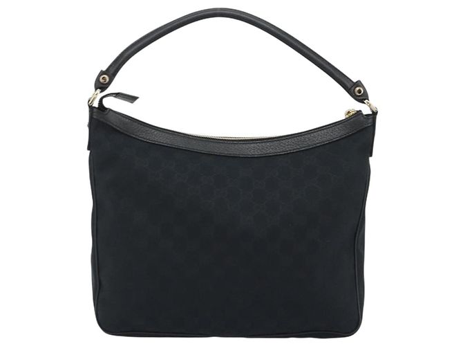 GUCCI GG Canvas Abbey Shoulder Bag Black Silver Silver 153025 - vista 2