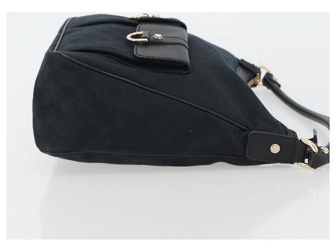 GUCCI GG Canvas Abbey Shoulder Bag Black Silver Silver 153025 - vista 3
