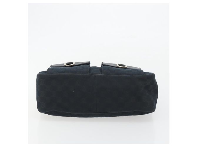 GUCCI GG Canvas Abbey Shoulder Bag Black Silver Silver 153025 - vista 5