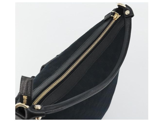 GUCCI GG Canvas Abbey Shoulder Bag Black Silver Silver 153025 - vista 6