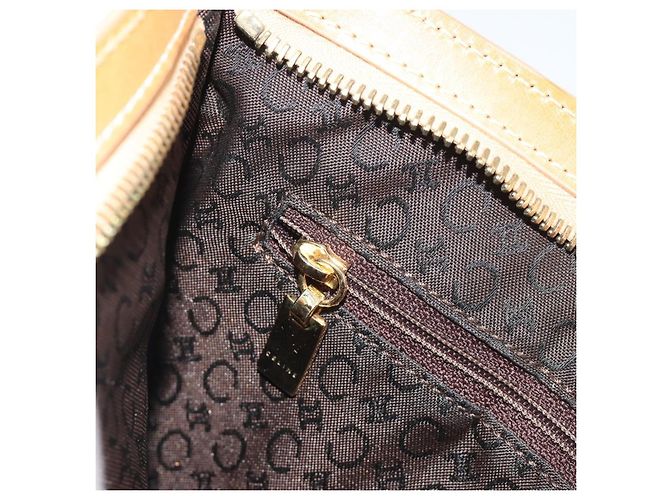 Céline CELINE C Macadam Chain Clutch Bag Suede Brown Gold - vista 19