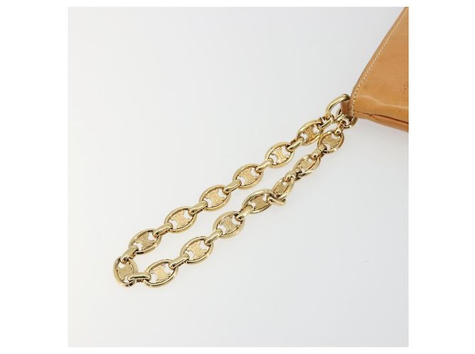Céline CELINE C Macadam Chain Clutch Bag Suede Brown Gold - vista 8