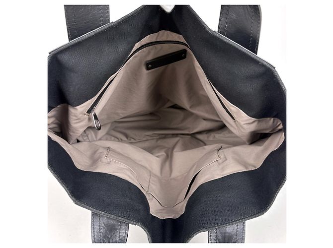 Borsa Tote Bottega Veneta Intrecciato Canvas - Black Nero - vista 9