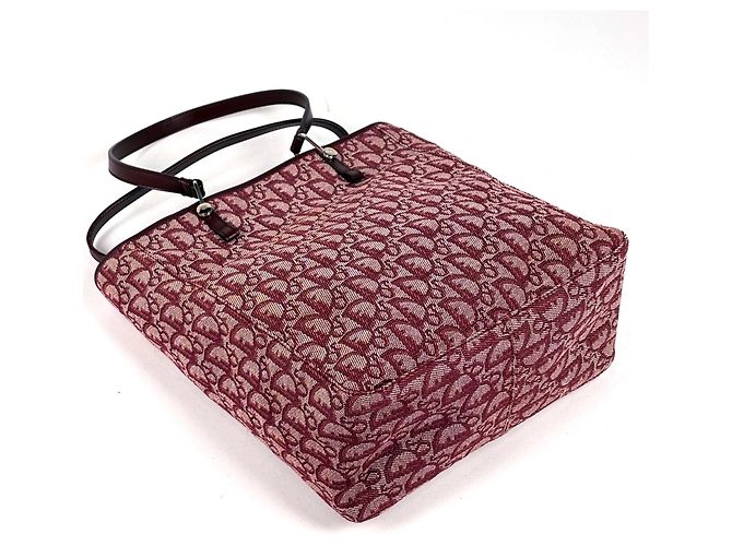 Borsa Tote Christian Dior Trotter Bordò - vista 2