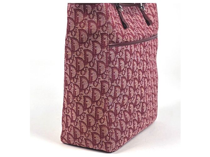Borsa Tote Christian Dior Trotter Bordò - vista 4
