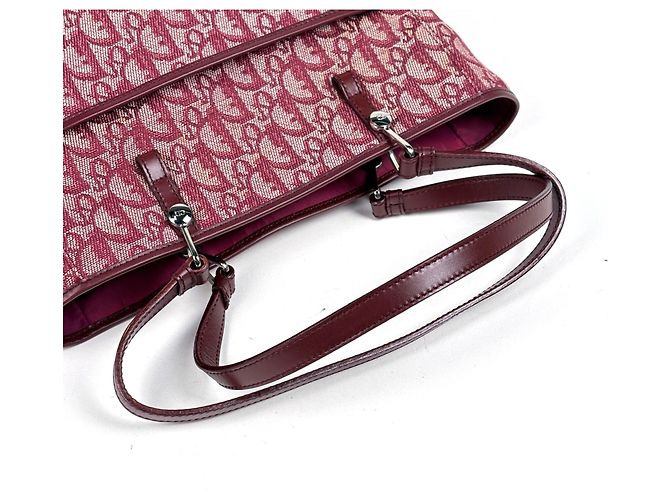 Borsa Tote Christian Dior Trotter Bordò - vista 7