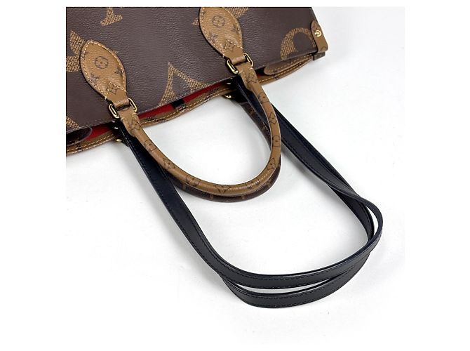 Borsa Tote Louis Vuitton OnTheGo MM Marrone - vista 8