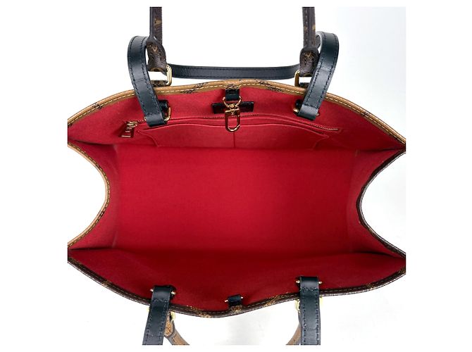 Borsa Tote Louis Vuitton OnTheGo MM Marrone - vista 9
