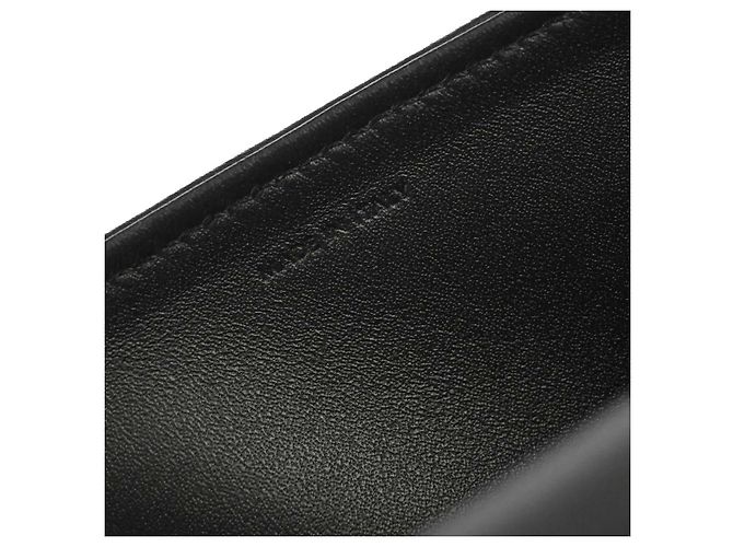Céline Celine Logo Chain Flap Quilted Goatskin Small Nero - vista 4