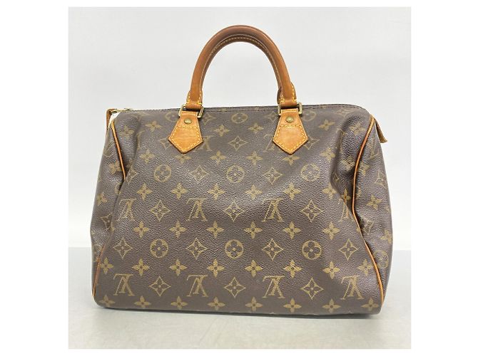 Borsa Louis Vuitton Monogram Speedy 30 Marrone - vista 11