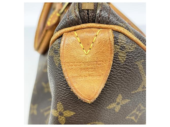 Borsa Louis Vuitton Monogram Speedy 30 Marrone - vista 5