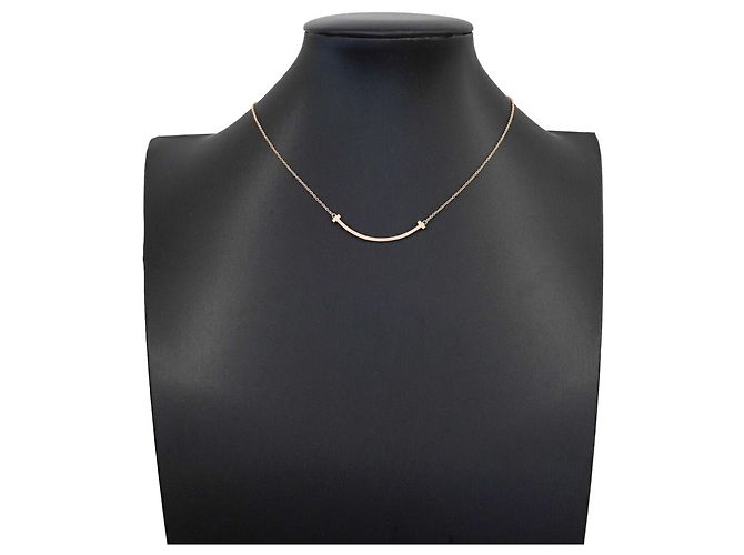 Collana Tiffany & Co. T Smile Small in oro rosa 18K - vista 7