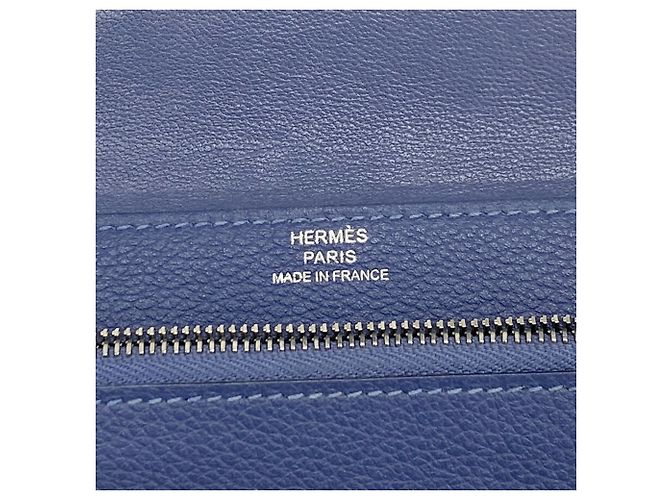 Hermès Hermes Dogon Compact Evercolor Münzbeutel Blau - Ansicht 4