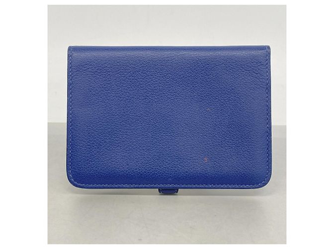 Hermès Hermes Dogon Compact Evercolor Münzbeutel Blau - Ansicht 8
