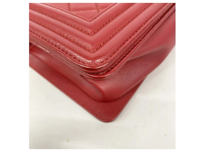 Borsa a tracolla Chanel Boy Chain Rosso - vista 10