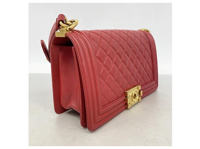 Borsa a tracolla Chanel Boy Chain Rosso - vista 2