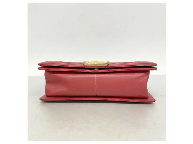 Borsa a tracolla Chanel Boy Chain Rosso - vista 3