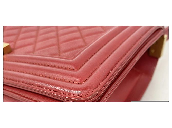 Borsa a tracolla Chanel Boy Chain Rosso - vista 6