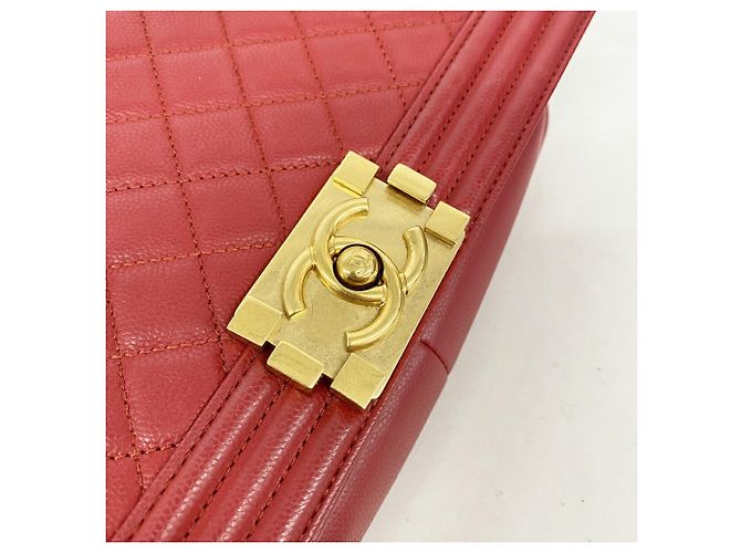 Borsa a tracolla Chanel Boy Chain Rosso - vista 9