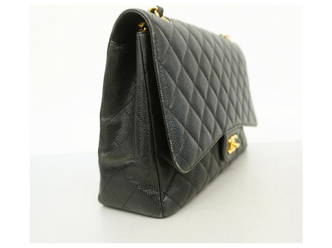Borsa a tracolla Chanel in vitello granulato marrone - vista 2