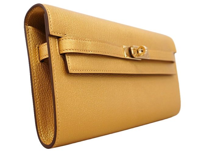 Hermès Kelly Wallet Long To Go D'oro - vista 2