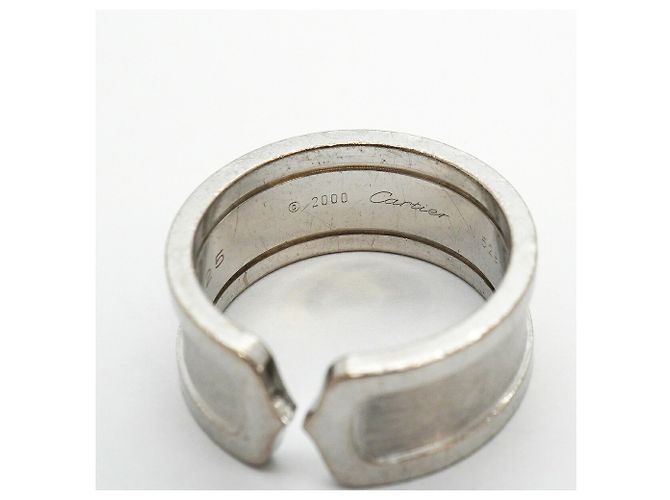 Bague Cartier C2 Large Band en or blanc 18K - vue 4