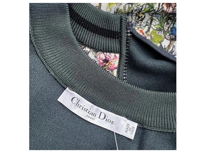 Christian Dior Blumenmuster Kleid mit Reißverschluss Mehrfarben - Ansicht 6