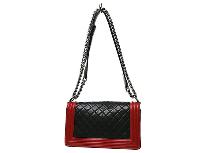 Chanel Boy Lambskin Old Medium Nero - vista 2