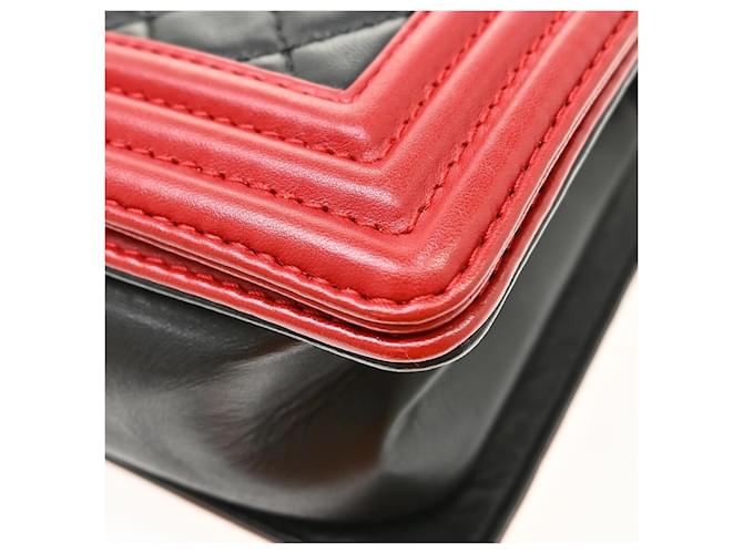 Chanel Boy Lambskin Old Medium Nero - vista 6