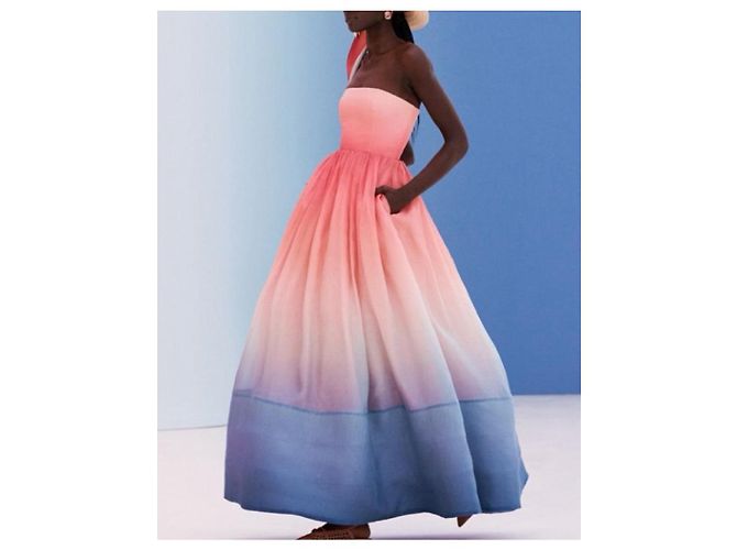Vestido com gradiente Zimmermann Rosa Azul - vista 6
