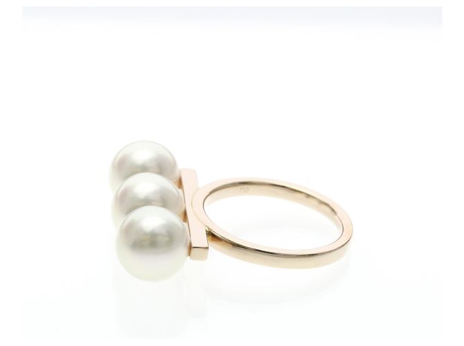 Anello Tasaki Balance Neo in oro rosa con perla D'oro - vista 2