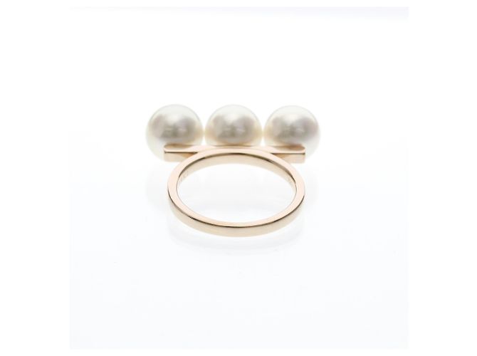 Anello Tasaki Balance Neo in oro rosa con perla D'oro - vista 3
