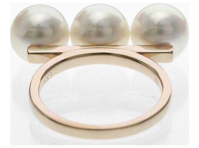 Anello Tasaki Balance Neo in oro rosa con perla D'oro - vista 7