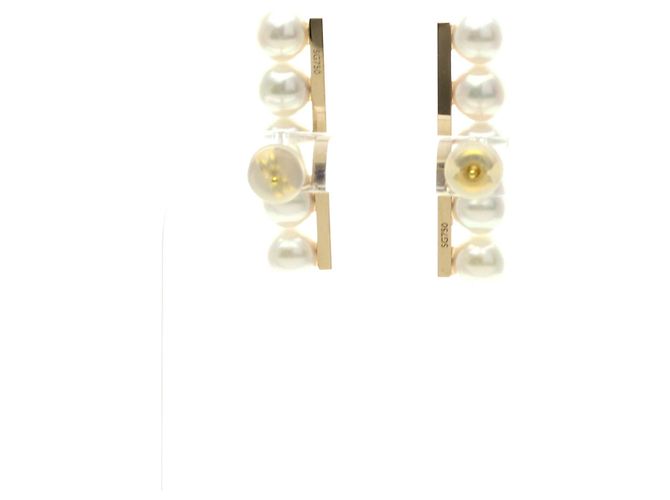 Pendientes de botón Tasaki Balance Plus Pearl Pink Gold Dorado - vista 2