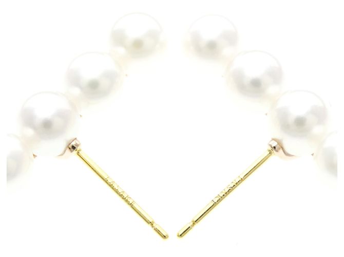 Pendientes de botón Tasaki Balance Plus Pearl Pink Gold Dorado - vista 4