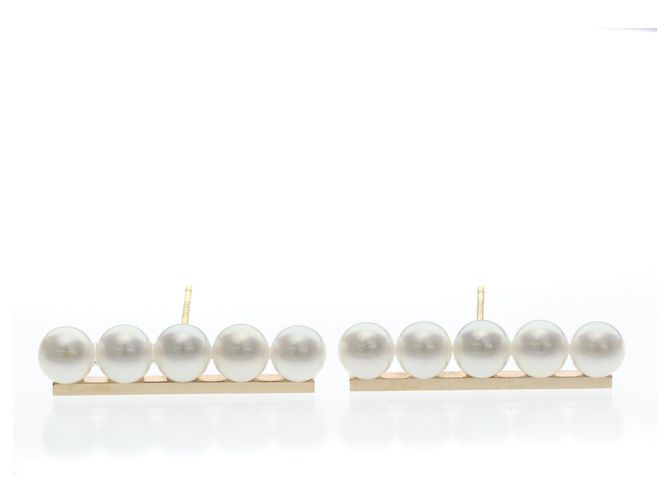 Pendientes de botón Tasaki Balance Plus Pearl Pink Gold Dorado - vista 7