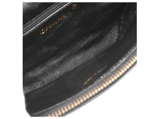 Cintura vintage con zip Chanel Quilted Caviar Small Nero - vista 3
