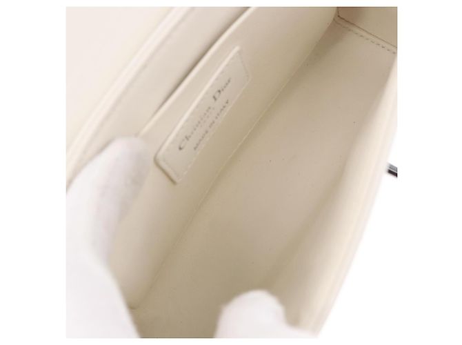 Christian Dior Caro Leather Mini Bianco - vista 5