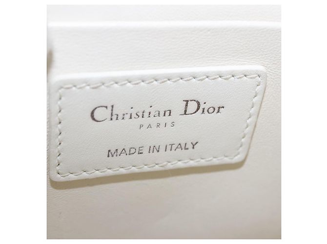 Christian Dior Caro Leather Mini Bianco - vista 6