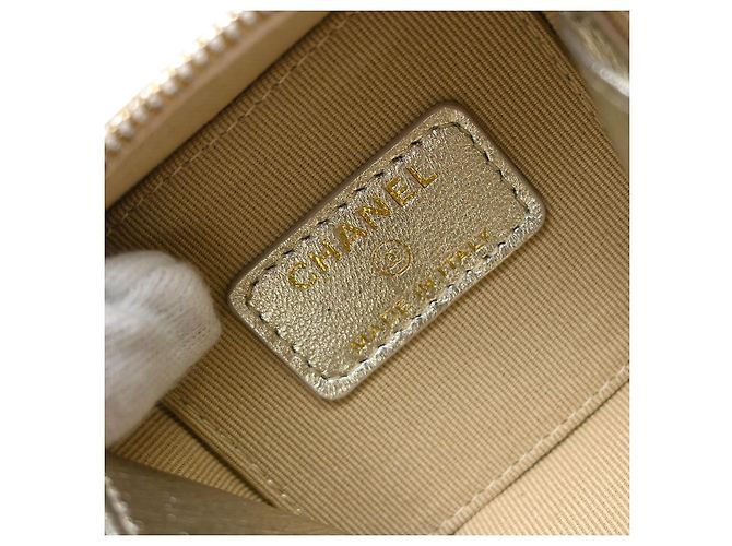 Chanel Like A Wallet Clutch With Chain Quilted Gradient Metallic Lambskin Mini Rosa - vista 5