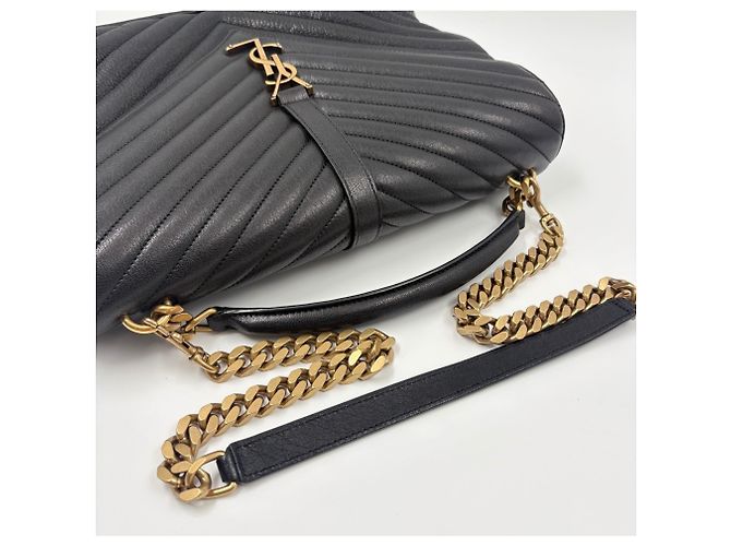 Borsa Yves Saint Laurent College Nero - vista 10