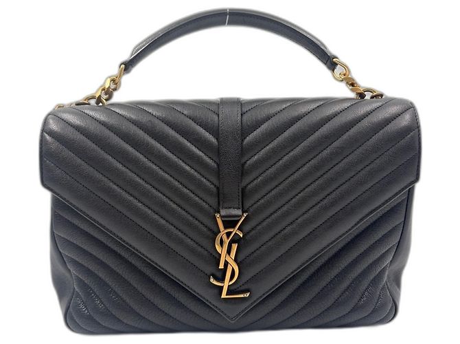 Borsa Yves Saint Laurent College Nero - vista 2