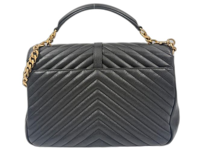 Borsa Yves Saint Laurent College Nero - vista 3