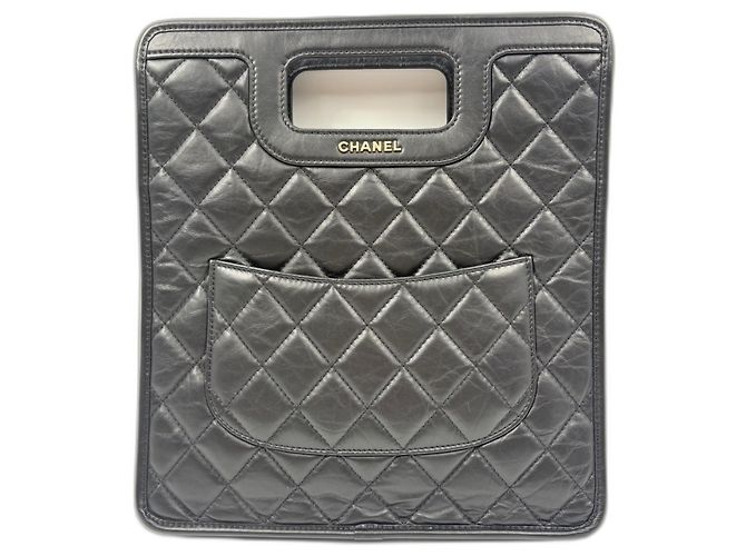 Borsa CHANEL Matelassé in nero - vista 3
