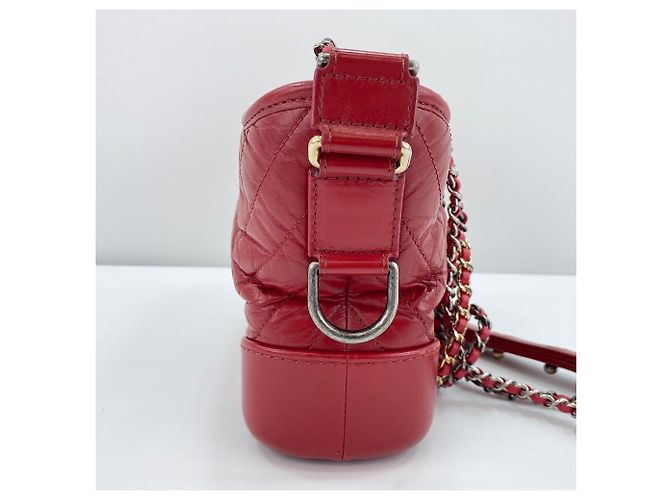 Borsa a tracolla Chanel Gabrielle de in trasparente e rosso - vista 4